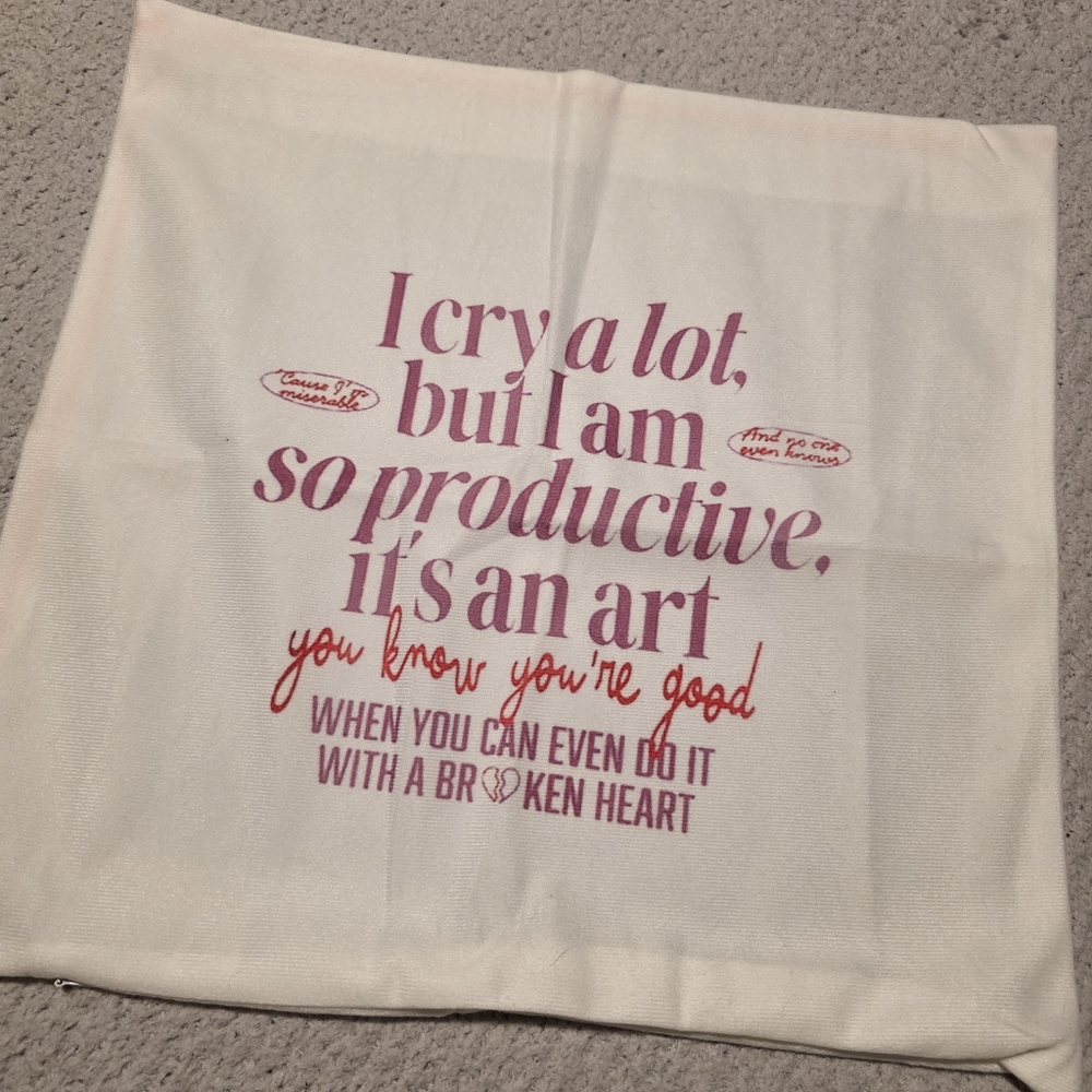 Taylor Swift Pillow Case Cover I Cry Alot